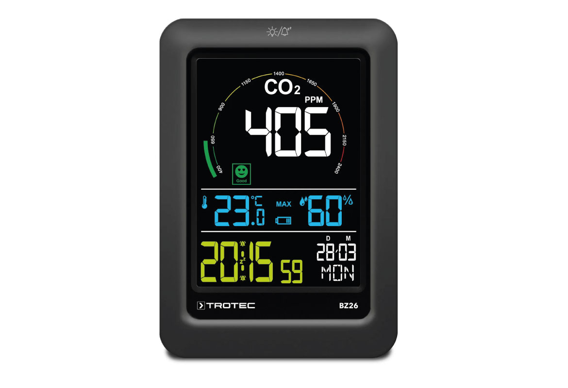 Monitor de dióxido de carbono marca Trotec modelo BZ26  precio 490.00 soles incluido IGV