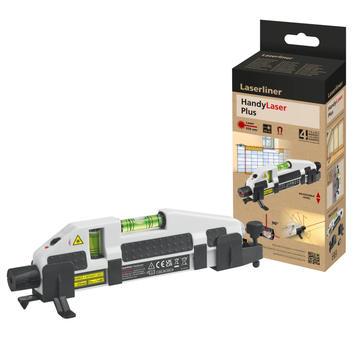 Nivel láser marca Laserliner  HandyLaser Plus con divisor de rayos de 90°